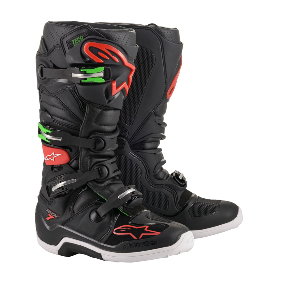 Alpinestars Tech 7 černá/červená/zelená 2022 čierna/červená/zelená - 45,5