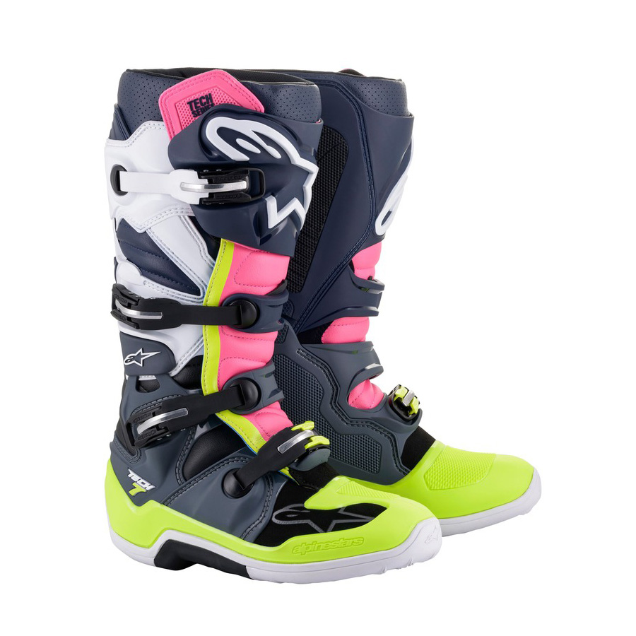 Alpinestars Tech 7 2022 čierna/modrá/ružová/žltá fluo - 39