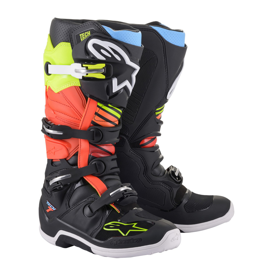 Alpinestars Tech 7 2022 čierna/žltá fluo/červená fluo - 38