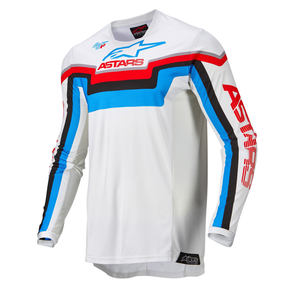 E-shop Alpinestars Techstar Quadro biela/modrá neon/červená 2022 XL