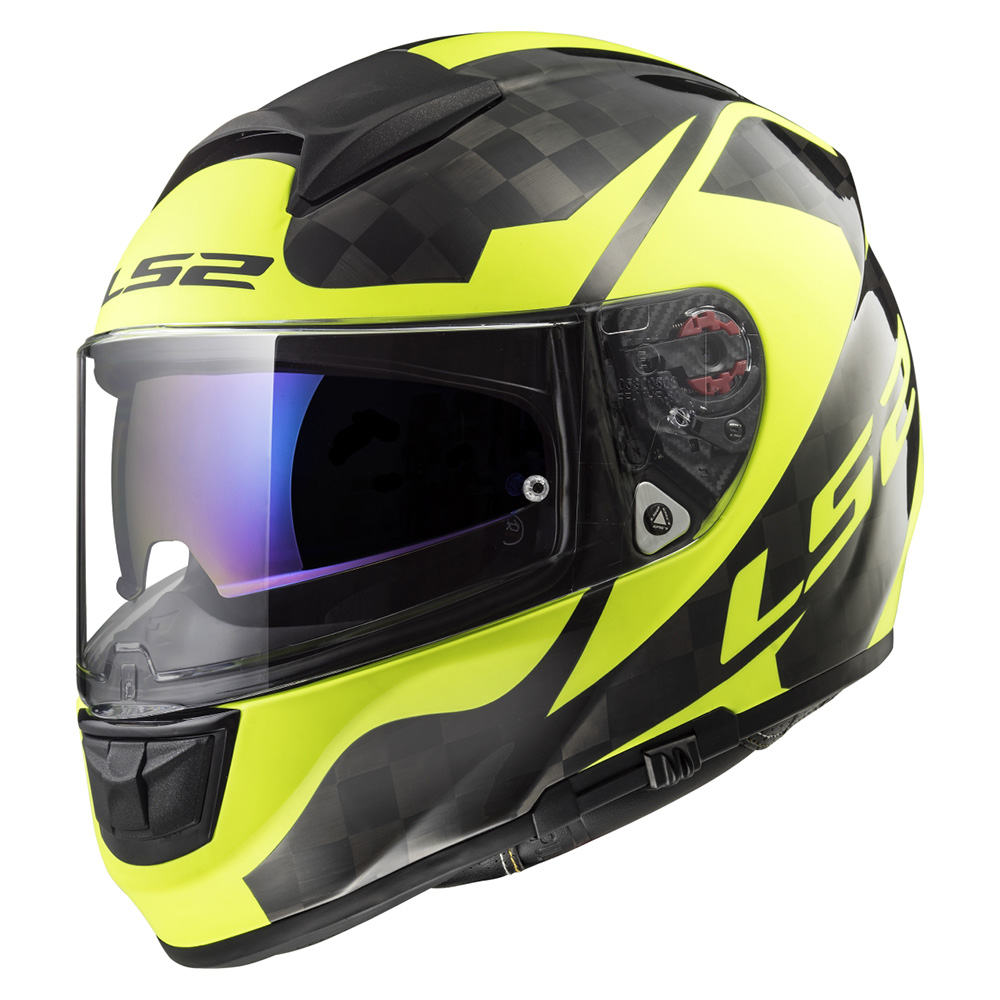 LS2 LS2 FF397 Vector C Shine Carbon Hi Vis Yellow - S (55-56)