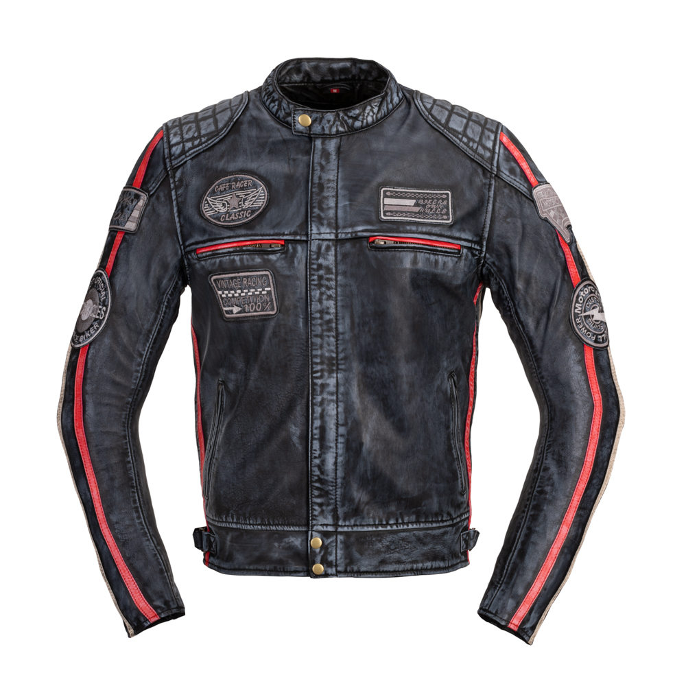Pánska kožená moto bunda B-STAR Shibenick Blue