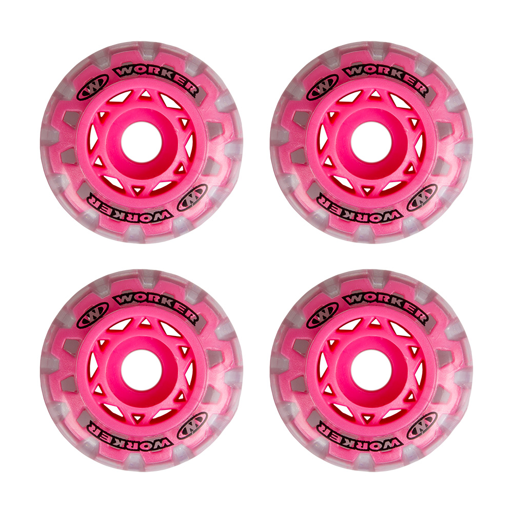 WORKER Náhradné kolieska na kolieskové korčule TriGo Skate 64mm ružová