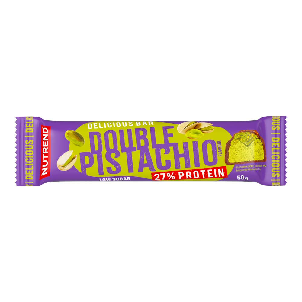 Nutrend Delicious Bar 50g double pistácie v mléčné čokoládě