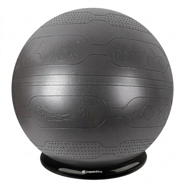 inSPORTline Stretch Ball 75 cm se základnou BallBase čierna