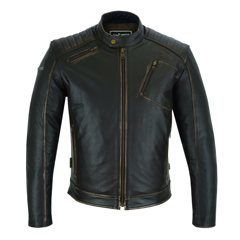 Kožená moto bunda W-TEC Embracer - Veľkosť: 5XL | Farba: Hnedá · záber 5