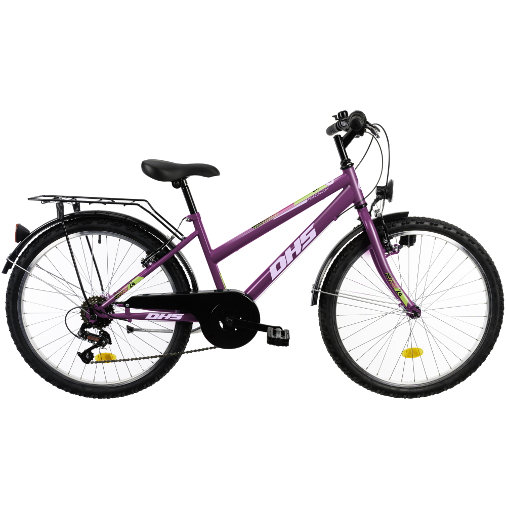 Juniorský bicykel DHS 2414 24" 7.0 Violet