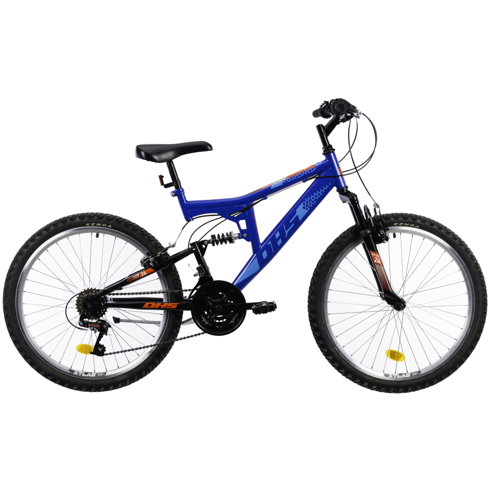 Juniorský celoodpružený bicykel DHS 2441 24" - model 2022 blue