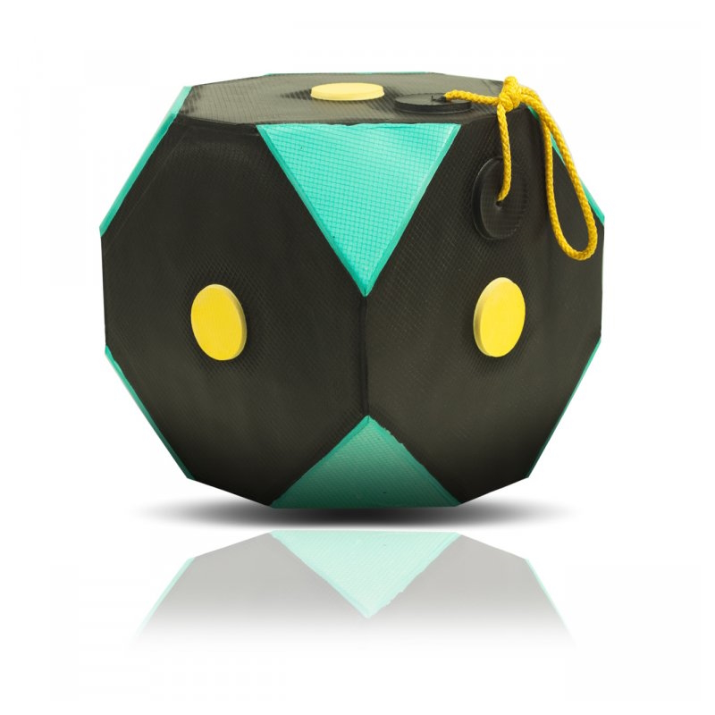 E-shop Yate Yate Cube Polimix 30x30x30cm čierna-zelená