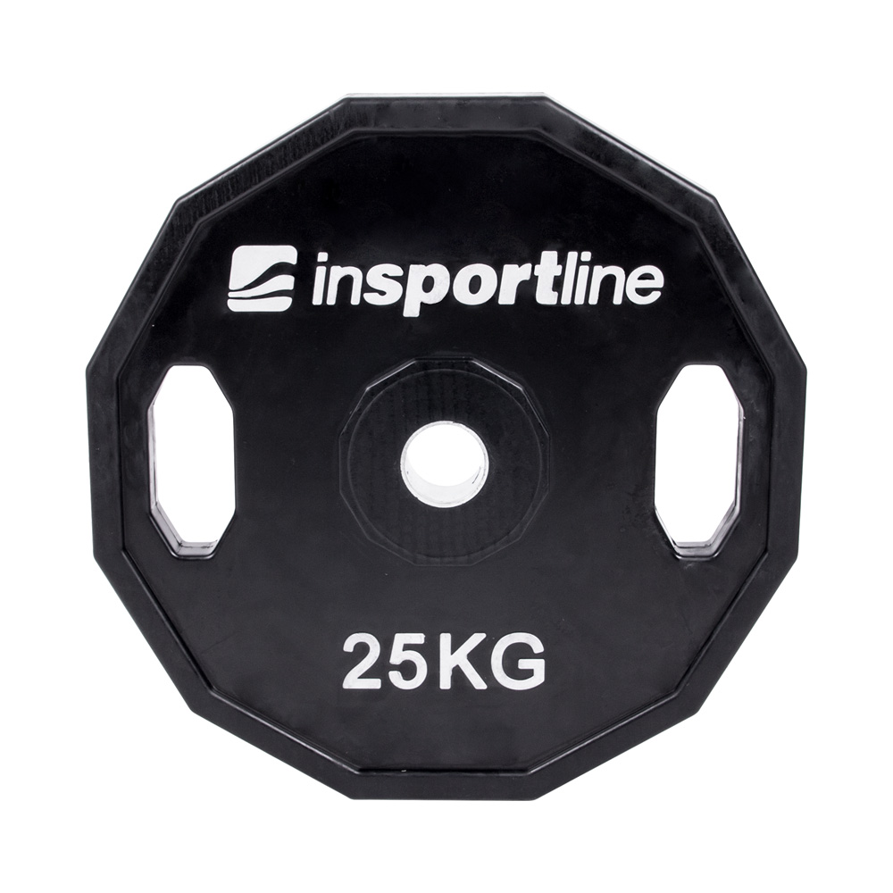Sada 2x7ks pogumovaných kotúčov inSPORTline Ruberton 2x 1,25-25 kg 30 mm · záber 8