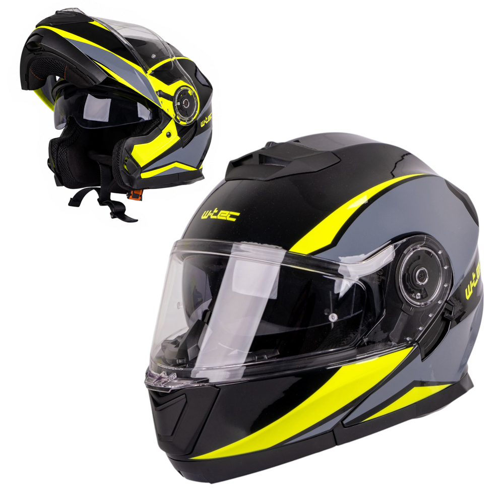 W-TEC Banelmeda šedo-čierno-fluo žltá - L (59-60)