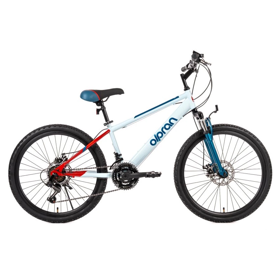 Olpran Gryllus ALU 24" - model 2026 červená/biela - 15" (135-155 cm)