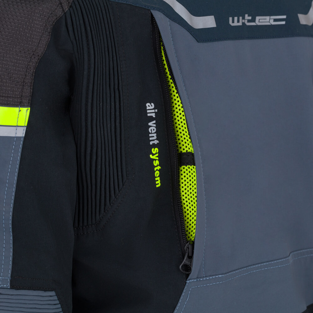 W-TEC Modock bunda čierno-modro-fluo žltá - S