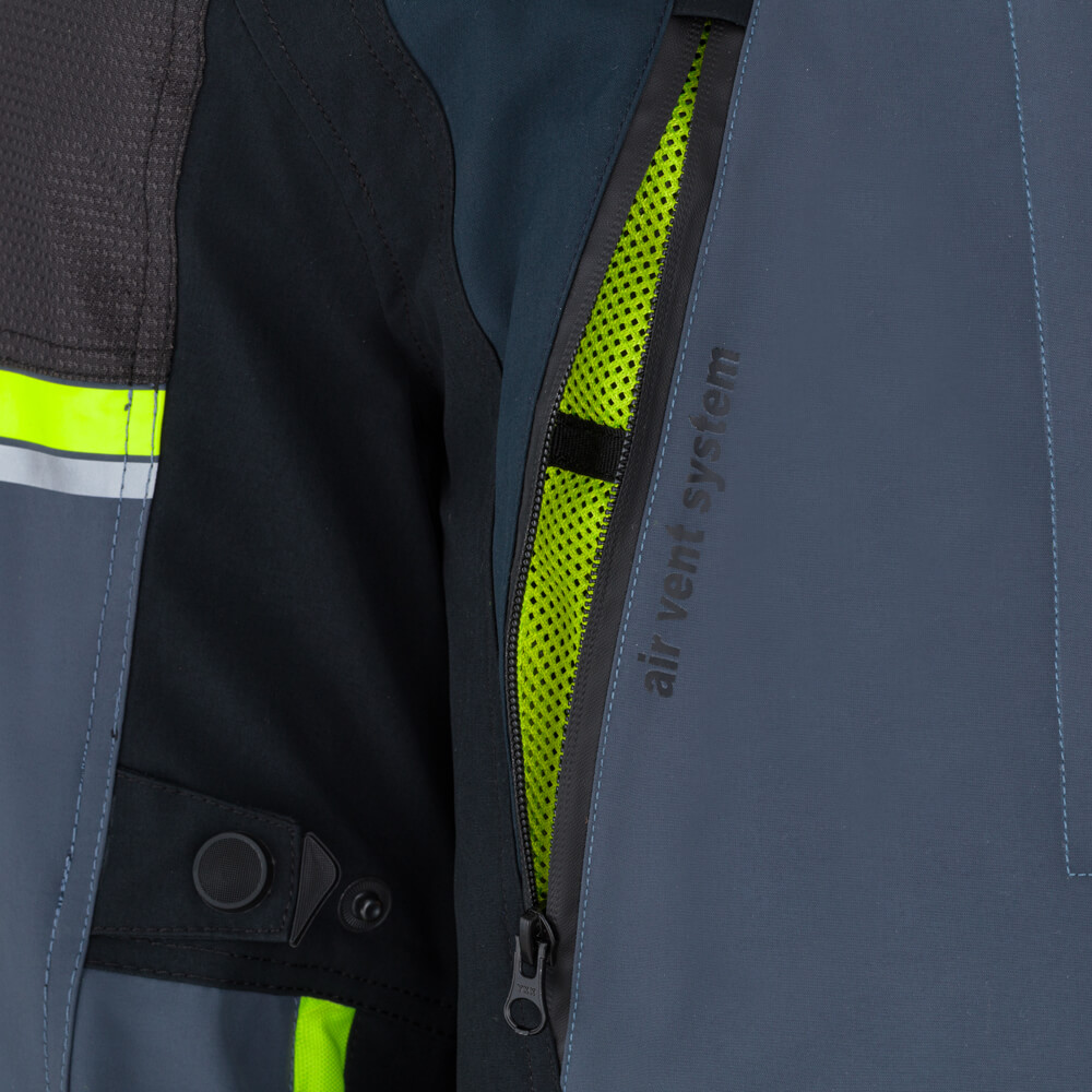 W-TEC Modock bunda čierno-modro-fluo žltá - S