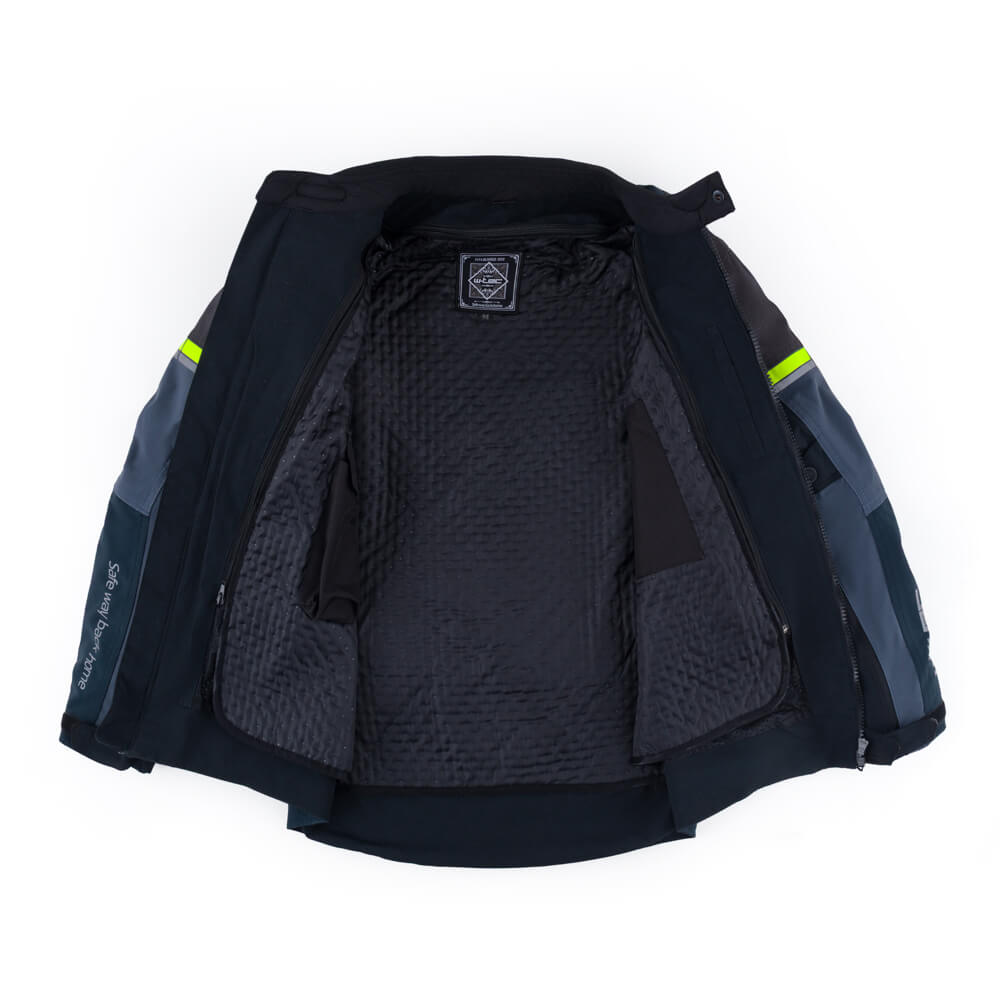 W-TEC Modock bunda čierno-modro-fluo žltá - S