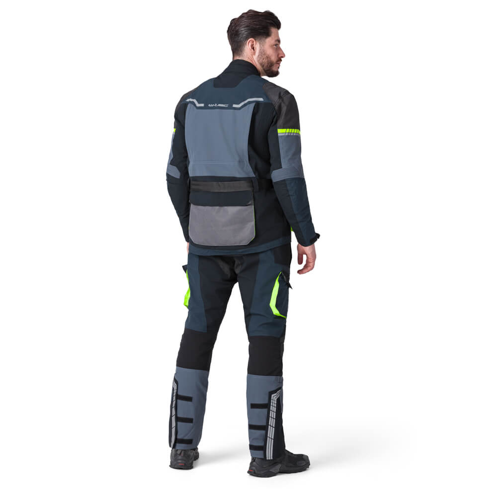 W-TEC Modock bunda čierno-modro-fluo žltá - S