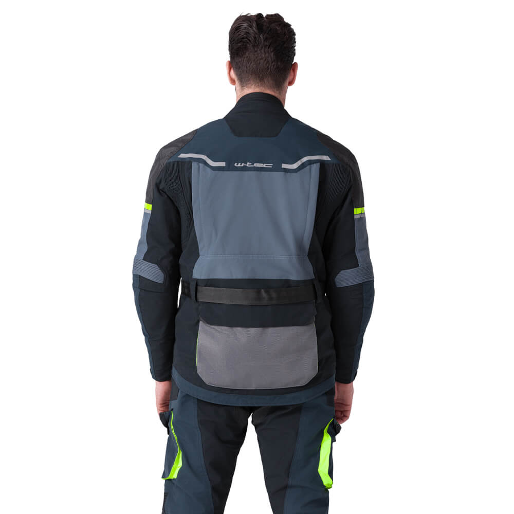 W-TEC Modock bunda čierno-modro-fluo žltá - S