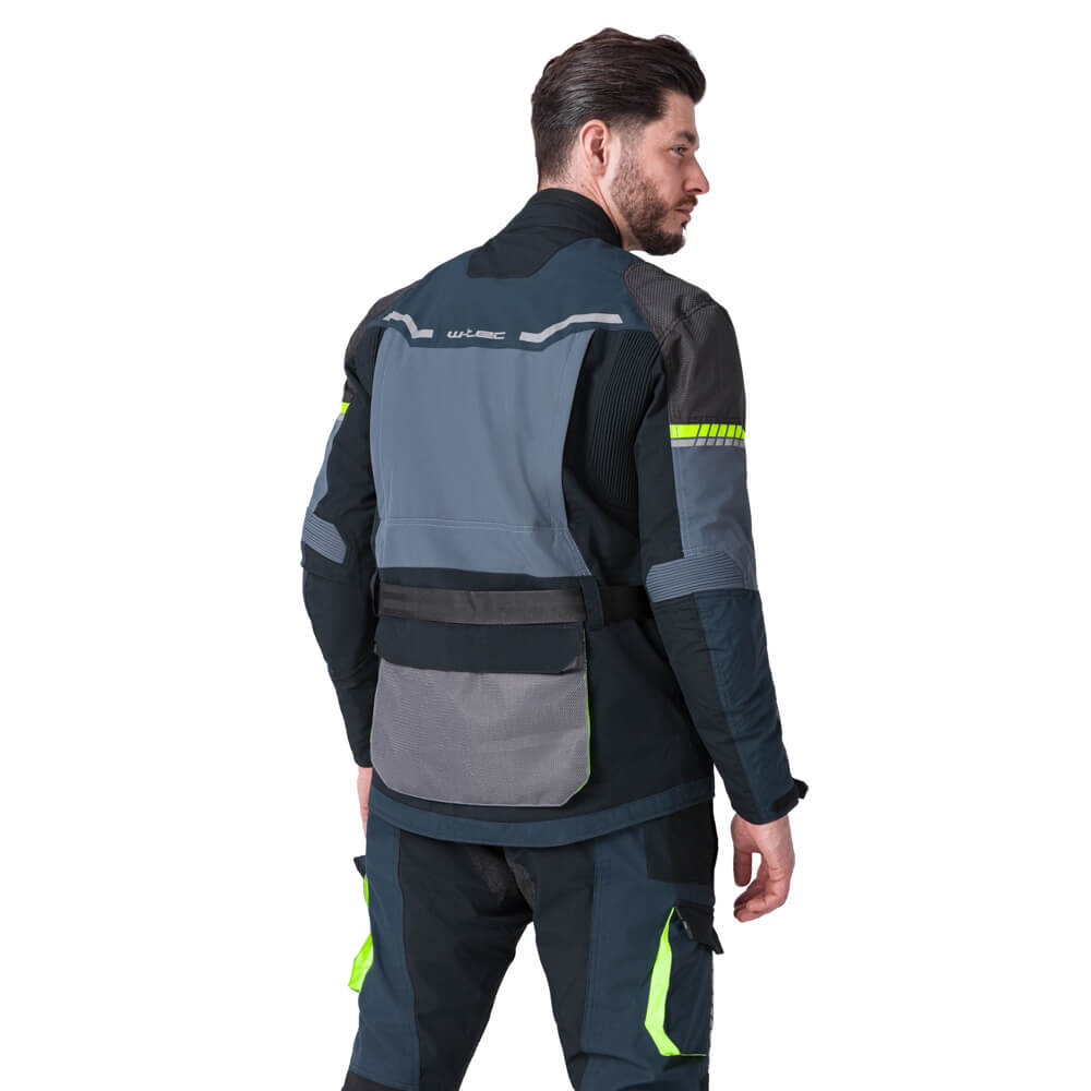 W-TEC Modock bunda čierno-modro-fluo žltá - S