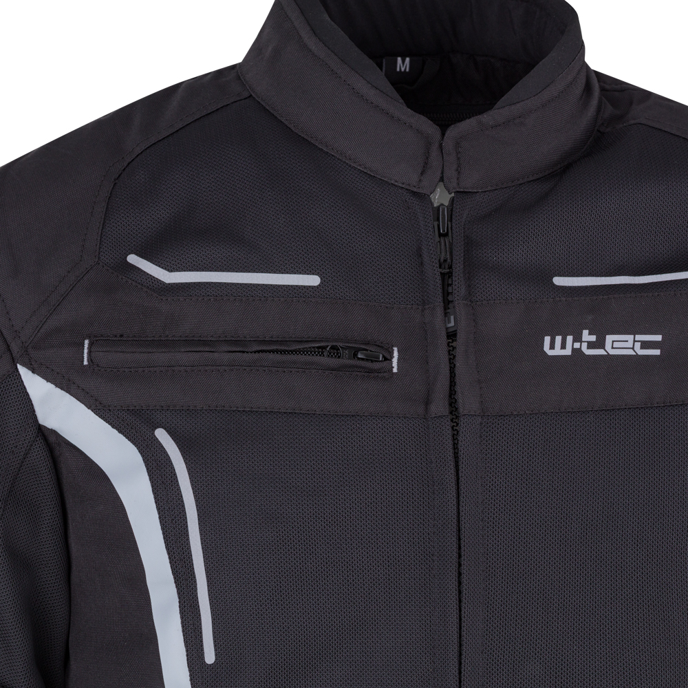 Letná pánska moto bunda W-TEC Mirelio Farba šedo-modro-červená, · záber 7