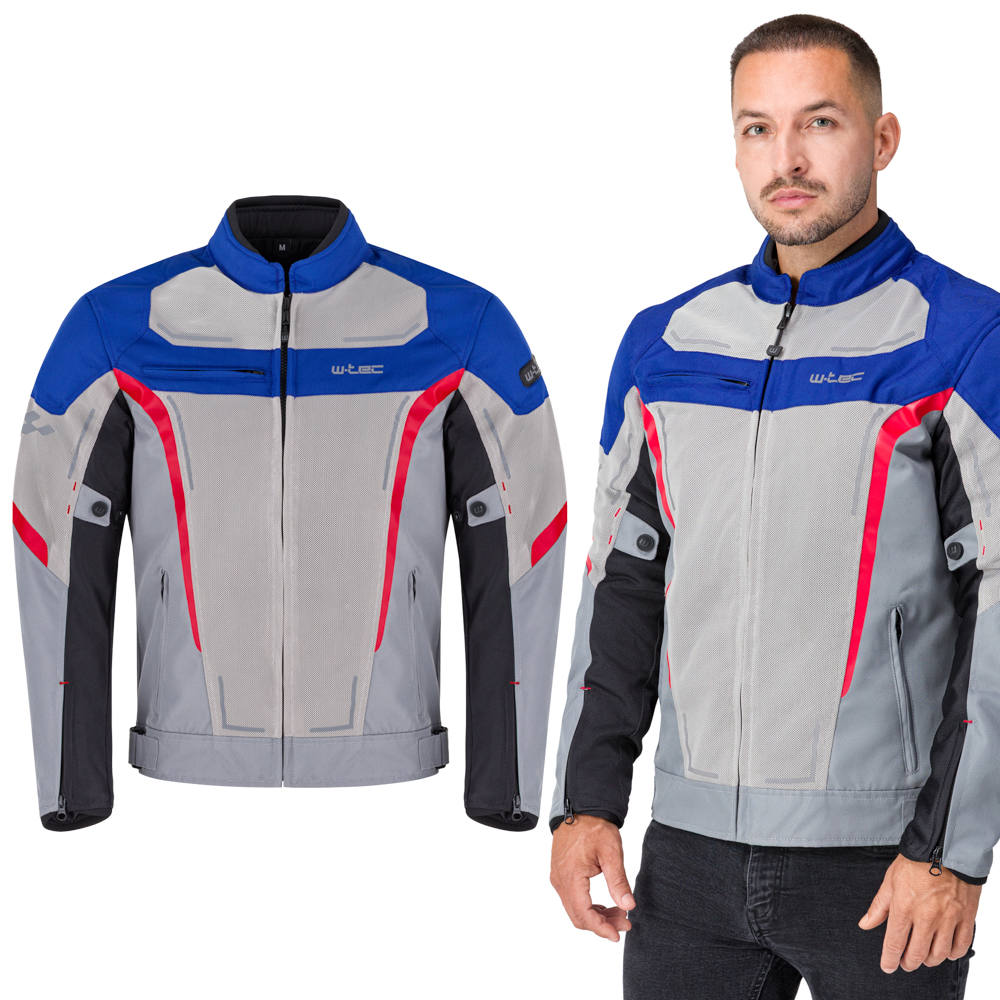 W-TEC Mirelio šedo-modro-červená - 5XL