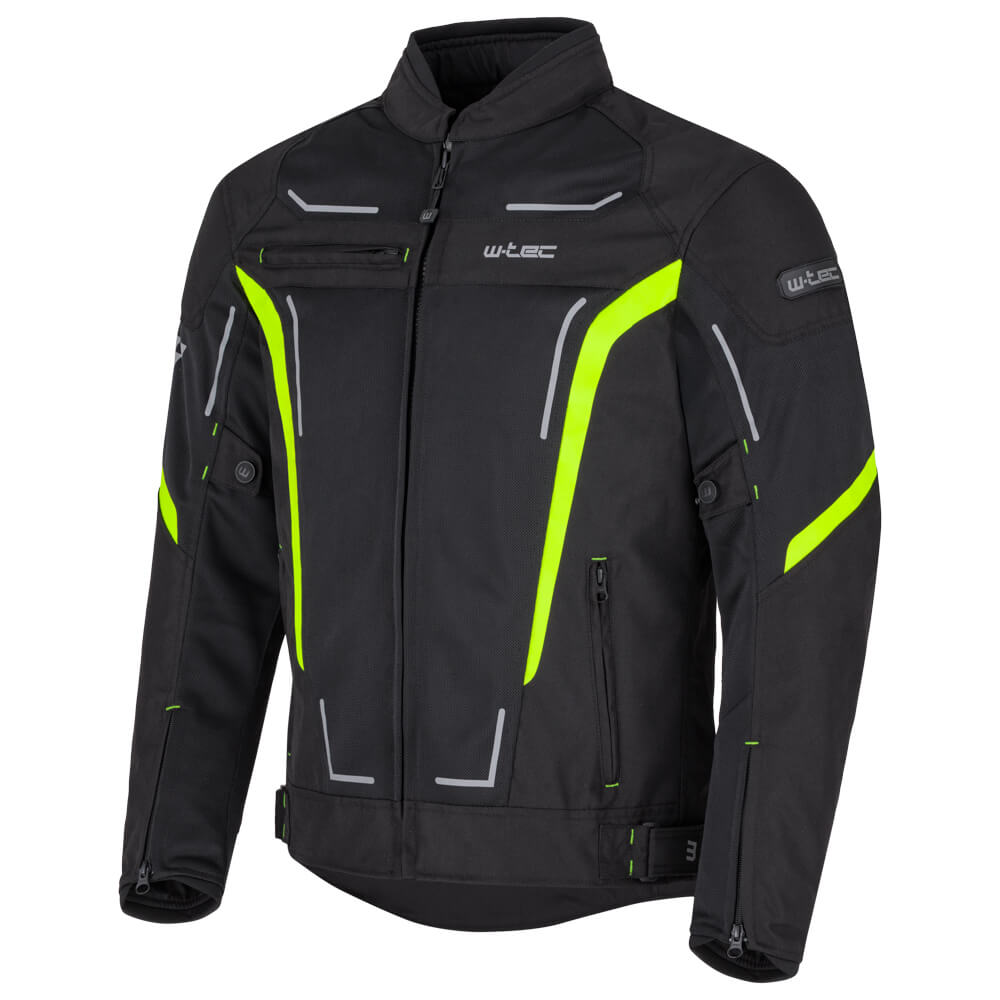 Letná pánska moto bunda W-TEC Mirelio Farba šedo-modro-červená, · záber 10