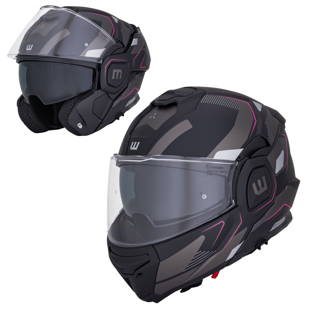 W-TEC Zoroz Matt Black-Fluo Pink - L (59-60)