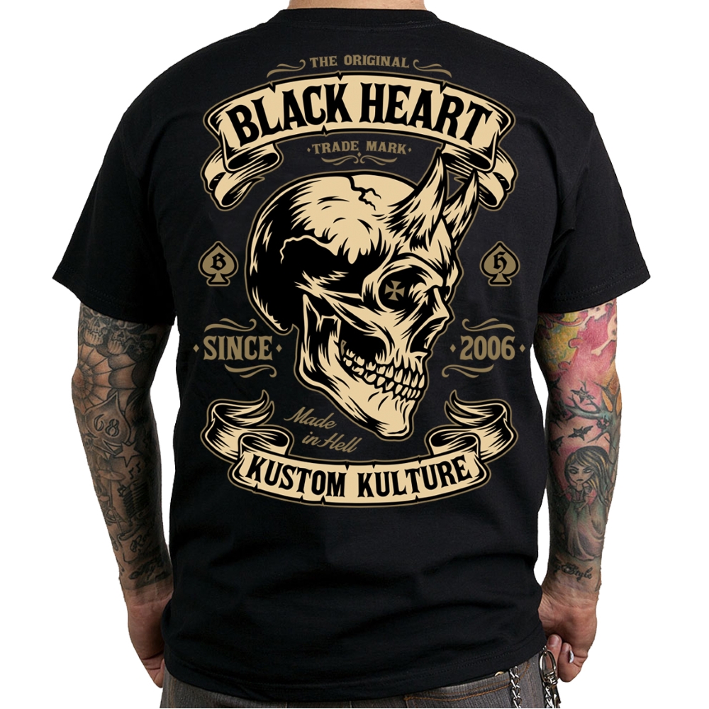 E-shop BLACK HEART Devil Skull čierna - 3XL