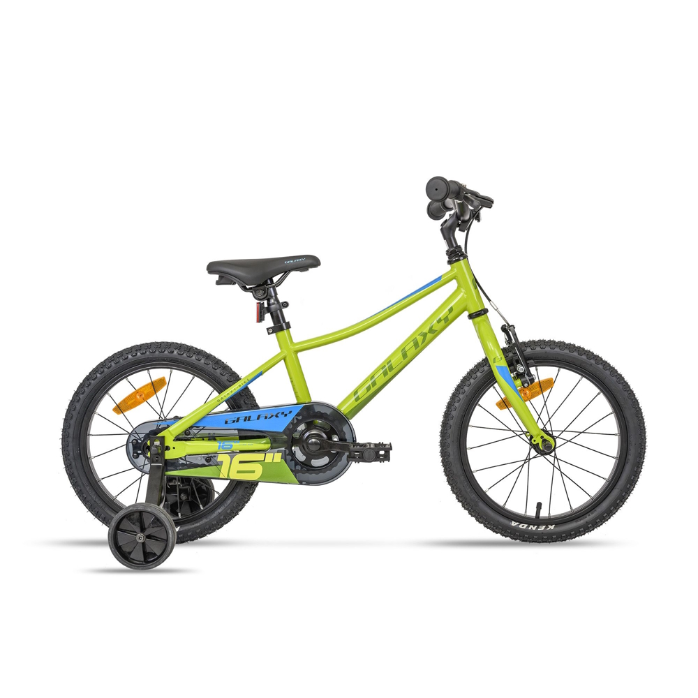 Detský bicykel Galaxy Mars 16" 9.0 zelená - 9" (100-125 cm)