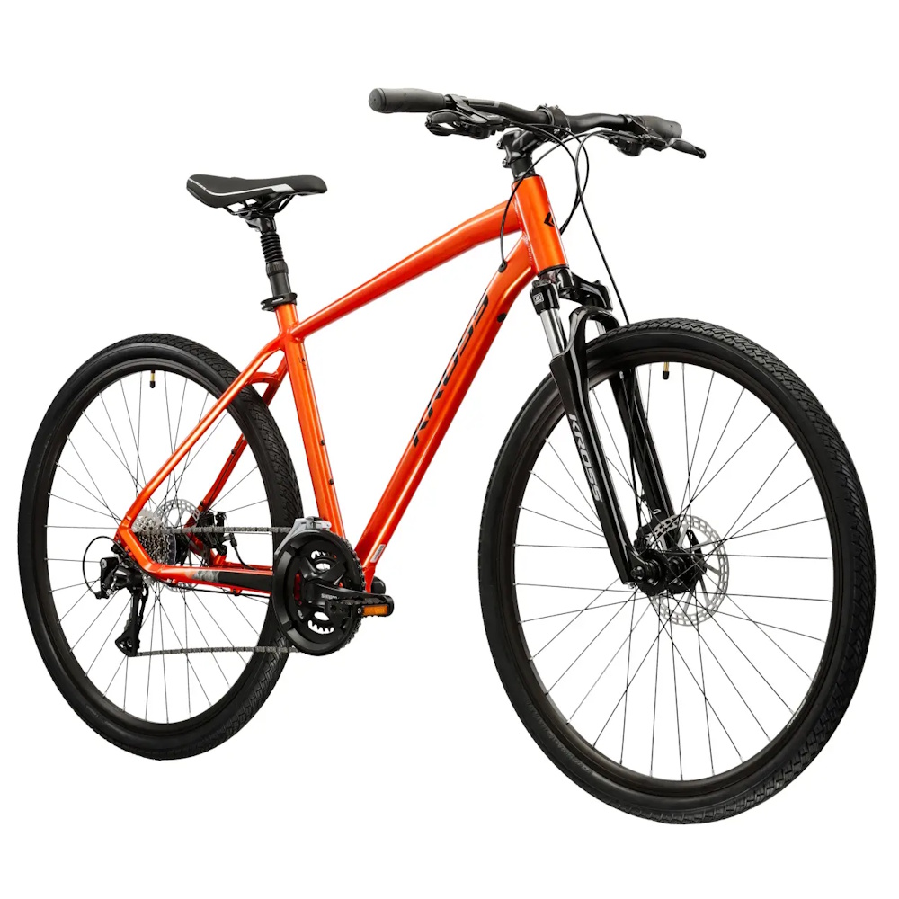 Kross EVADO 3.0 28" - model 2025 oranžová/čierna/lesk - L (21", 178-190 cm) · záber 2
