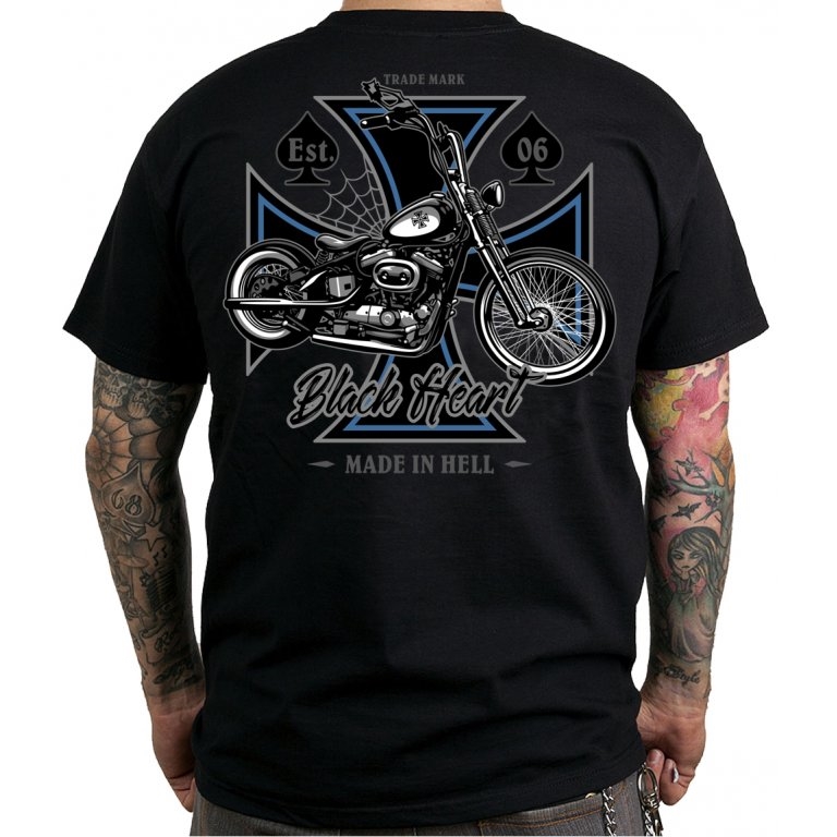 BLACK HEART Chopper Cross čierna - XL
