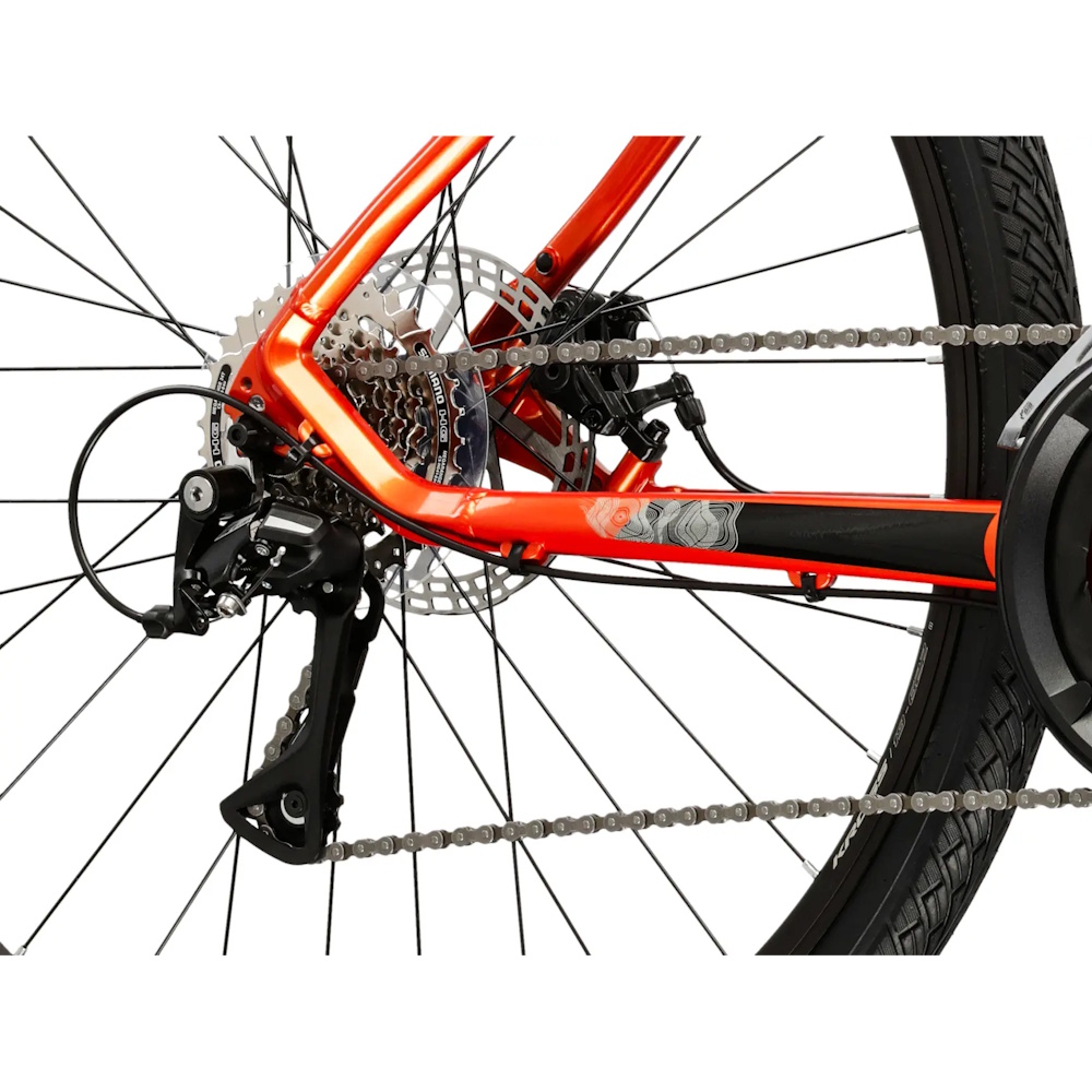 Kross EVADO 3.0 28" - model 2025 oranžová/čierna/lesk - L (21", 178-190 cm) · záber 8
