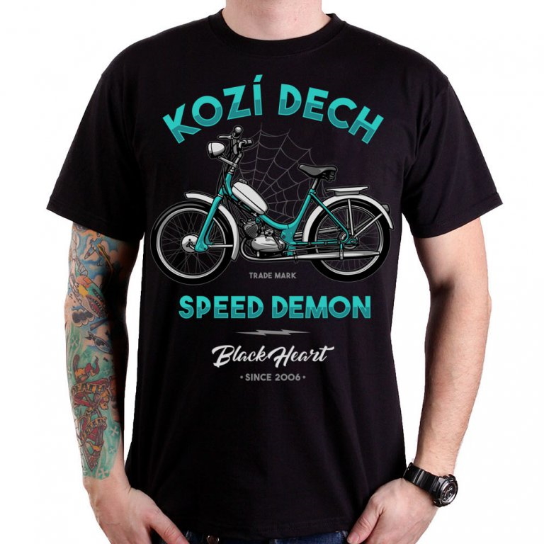 BLACK HEART Kozí dech čierna - 3XL