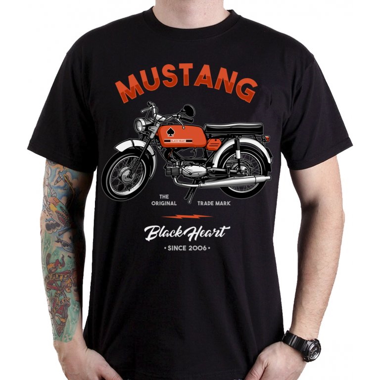 BLACK HEART Mustang čierna - XL