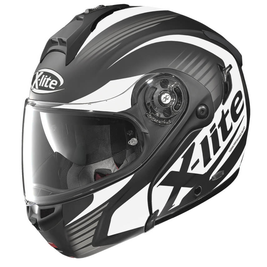 Moto prilba X-Lite X-1004 Nordhelle N-Com Flat Black-White