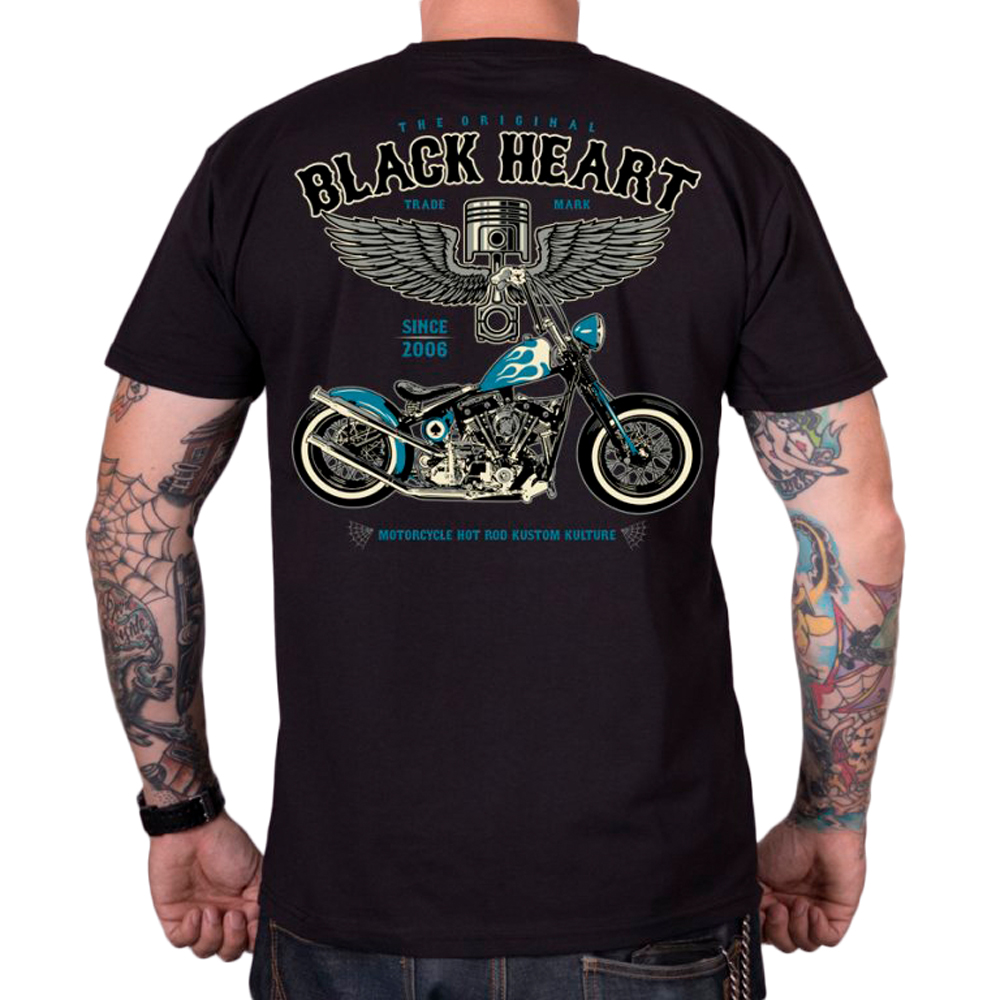 E-shop BLACK HEART Blue Chopper čierna - 3XL