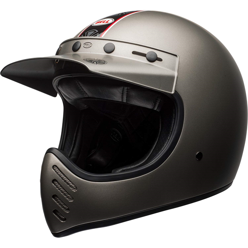 Moto prilba BELL Moto-3 Independent Matte Titanium