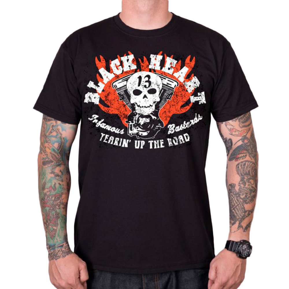 E-shop BLACK HEART Flathead Skull čierna - 3XL