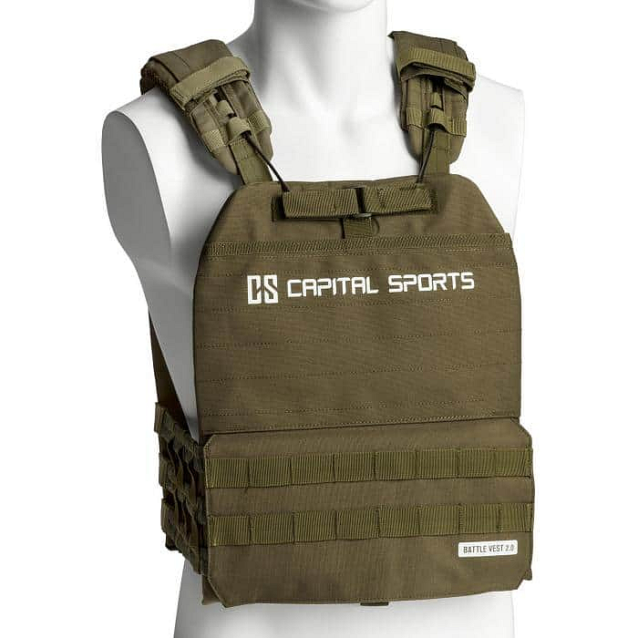 Záťažová vesta Capital Sports Battlevest 2.0 2 x 4 kg - zelená