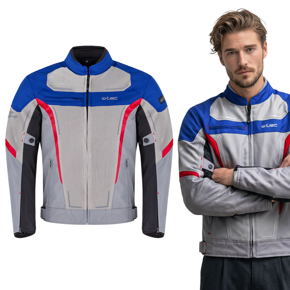 W-TEC Mirelio šedo-modro-červená - 5XL