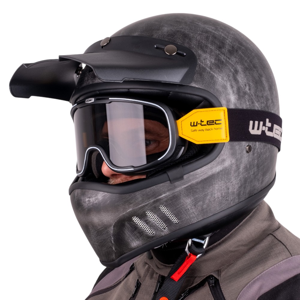 Moto prilba W-TEC Retron s okuliarmi Chesster