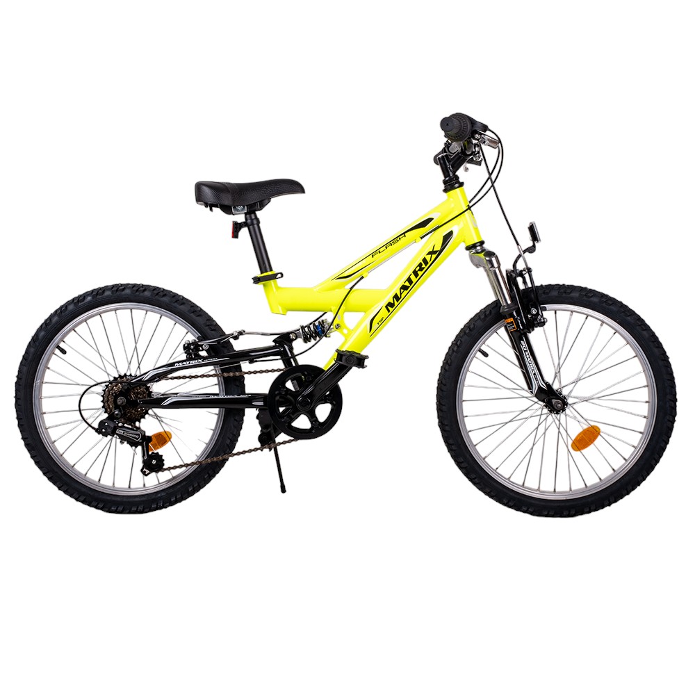 Detský bicykel Reactor Flash 20" 9.0 neonovo žltá-čierna - XS (15", 130-160 cm)