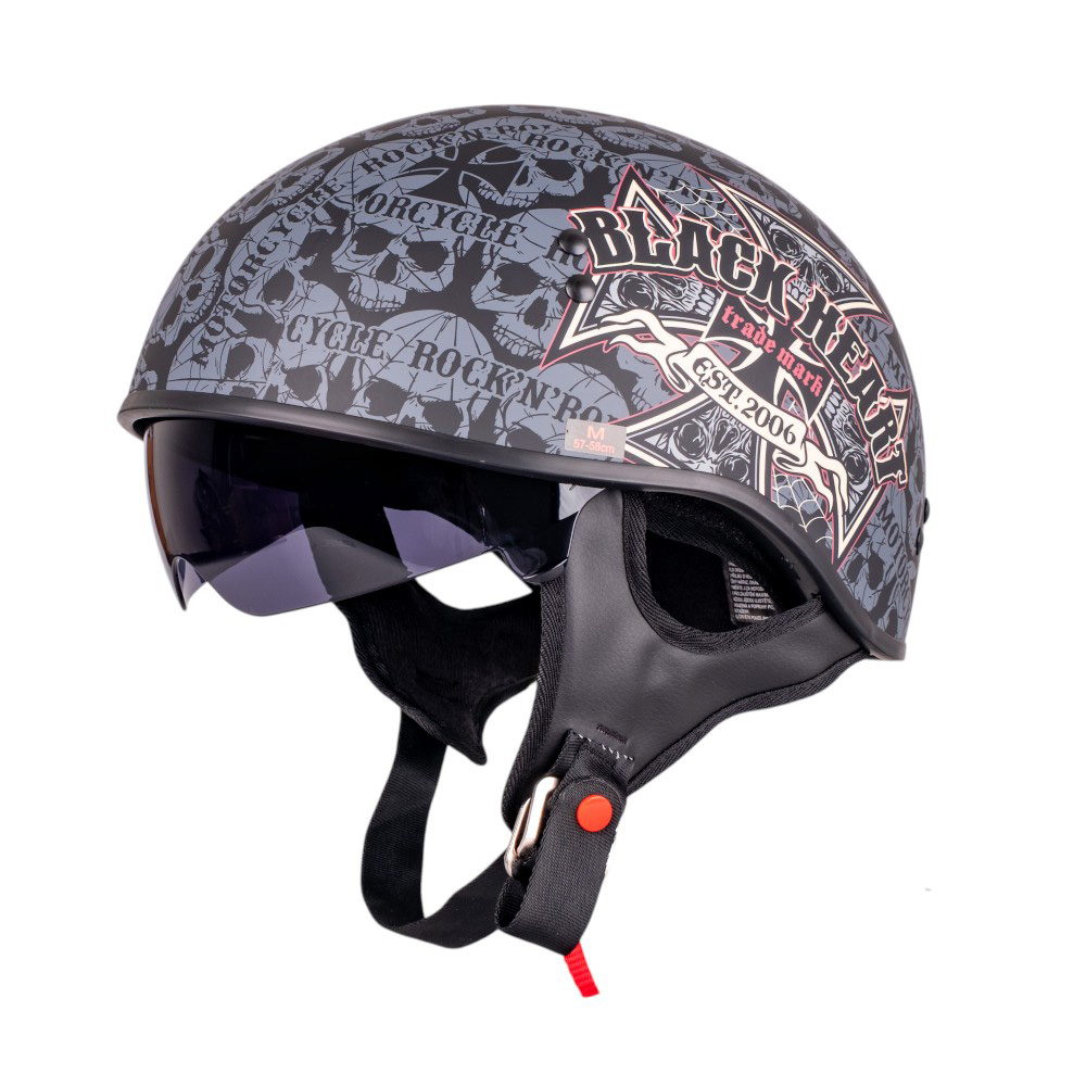 Moto prilba W-TEC Black Heart V535 Cross Skull