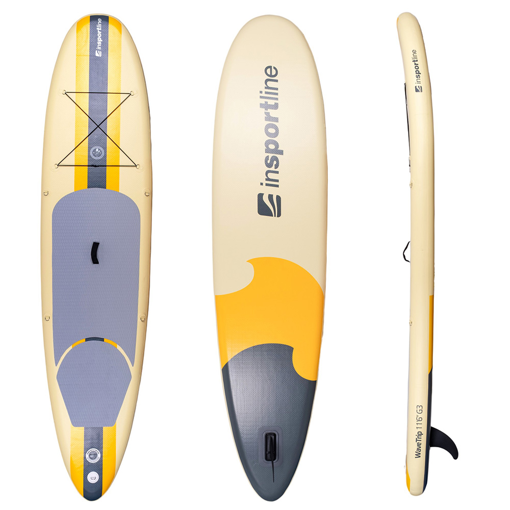 Paddleboard s príslušenstvom inSPORTline WaveTrip 11'6" G3 - Farba: Žltá · záber 2