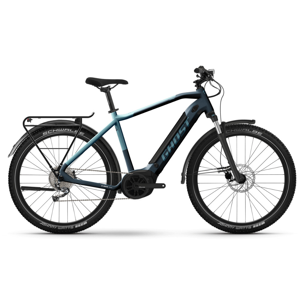 Trekingový elektrobicykel Ghost E-Teru Essential 27,5" EQ B500 - model 2023 Grey/Blue - XL (23,5", 187-204 cm)