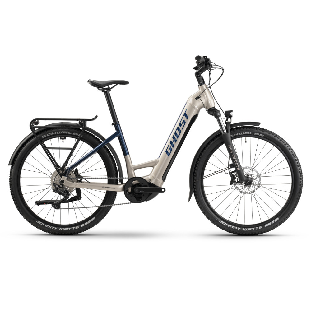 Trekingový elektrobicykel Ghost E-Teru Universal 27,5" EQ B625 - model 2023 Grey/Blue - XS (15")