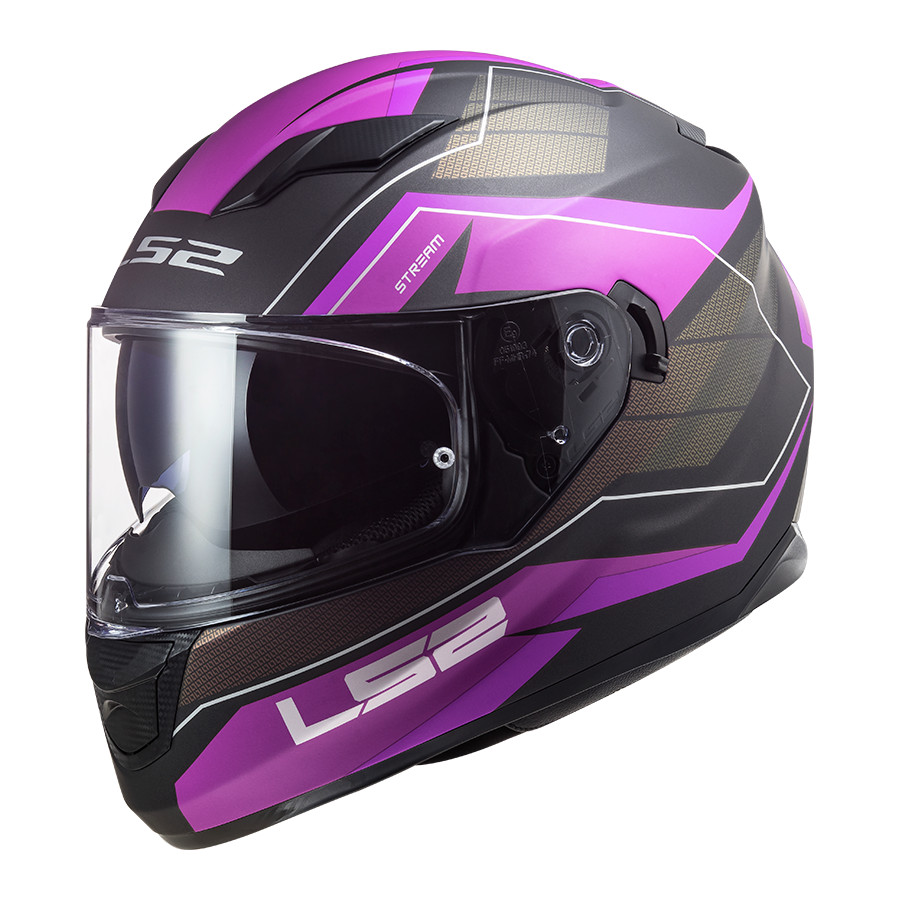 Moto prilba LS2 FF320 Stream Evo Mercury Mercury Matt Titanium Purple - XS (53-54)