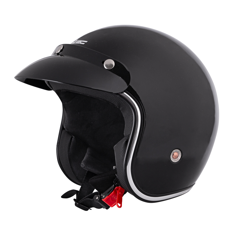 W-TEC YM-629 čierny lesk s čiernym čalúnením - XS (53-54)