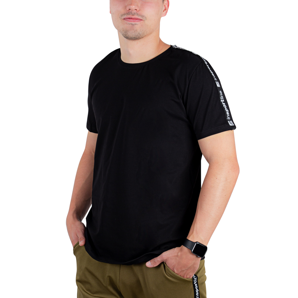 Pánske tričko inSPORTline Overstrap čierna - XL