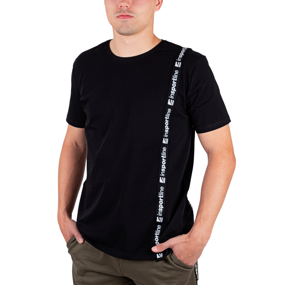 Pánske tričko inSPORTline Sidestrap Man čierna - S