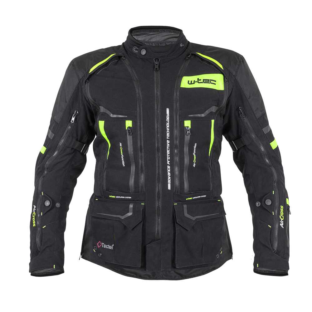 W-TEC Aircross bunda čierna-fluo žltá - 6XL